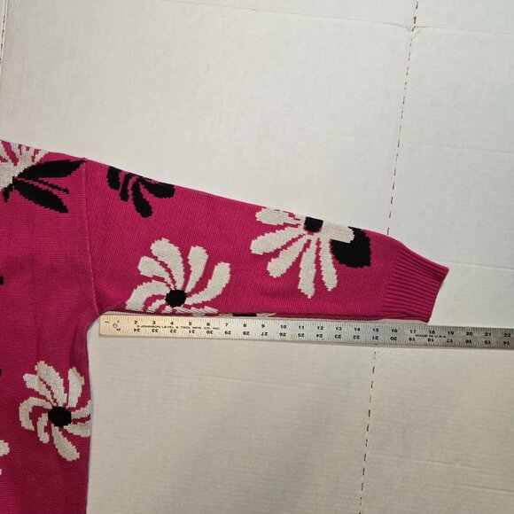 For Days WK8000 Oversized Floral Crew Sweater - Picture 6 of 9